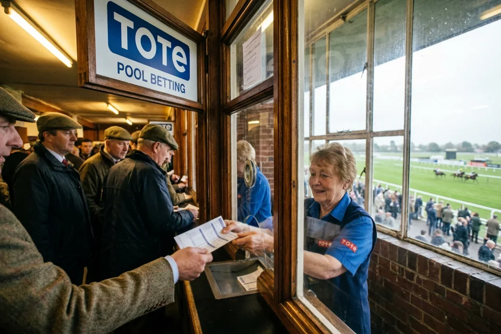 Tote trifecta pool betting at UK racecourse